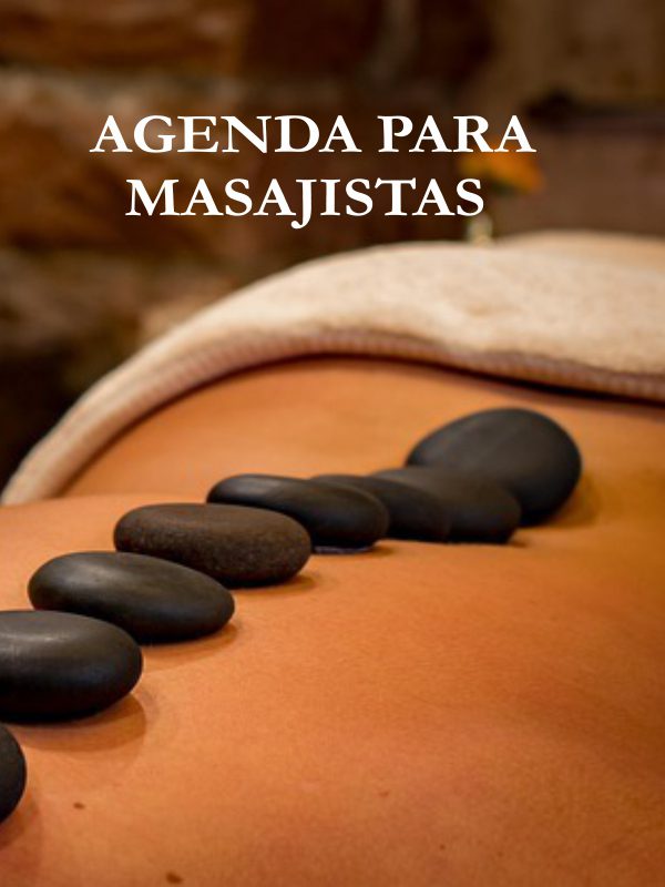 agenda profesional para masajistas en blanco y negro, tamaño grande, sin fechas